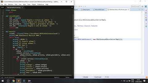 Web Service SOAP - Servidor em Java e cliente em Python