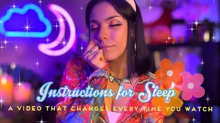ASMR Instructions for Sleep that Change Every Time You Watch 🌷 (eyes closed half way through) 🌞