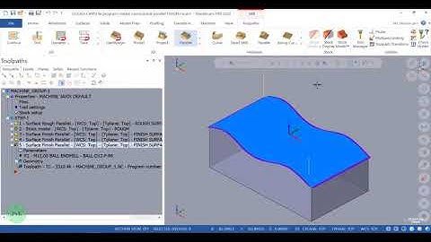 Surface 3d parallel finish tool path