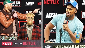 BREAKING: Tyson Fury INTERRUPTS Anthony Joshua VS Jake Paul Press Conference & CAUTIONS Joshua!