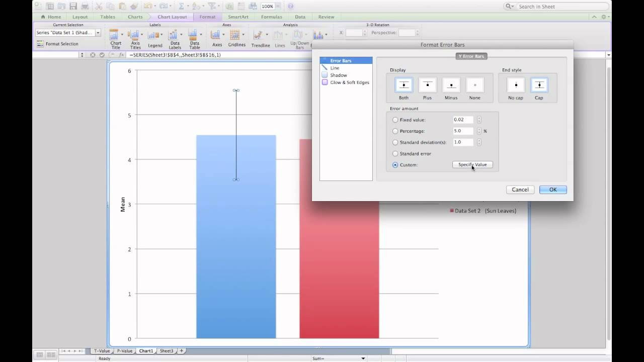 Excel Error Bar Chart