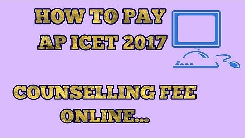 How to pay Ap icet Counseling fee online 2017