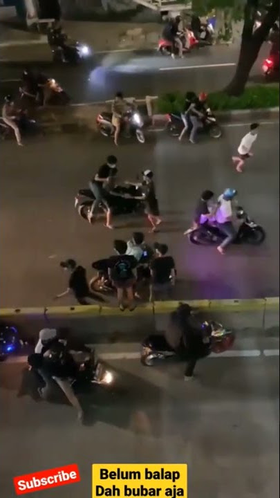 Balap liar di bubarin polisi | jalan baru kemayoran #shorts