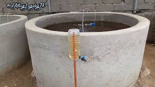 DIY Mini Sludge Collector sa aking Mini Circular Concrete Pond / Modified Biofloc Technology