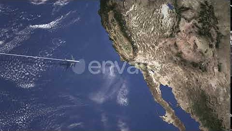 Commercial Plane Arrives To Los Angeles | Motion Graphics - Envato elements