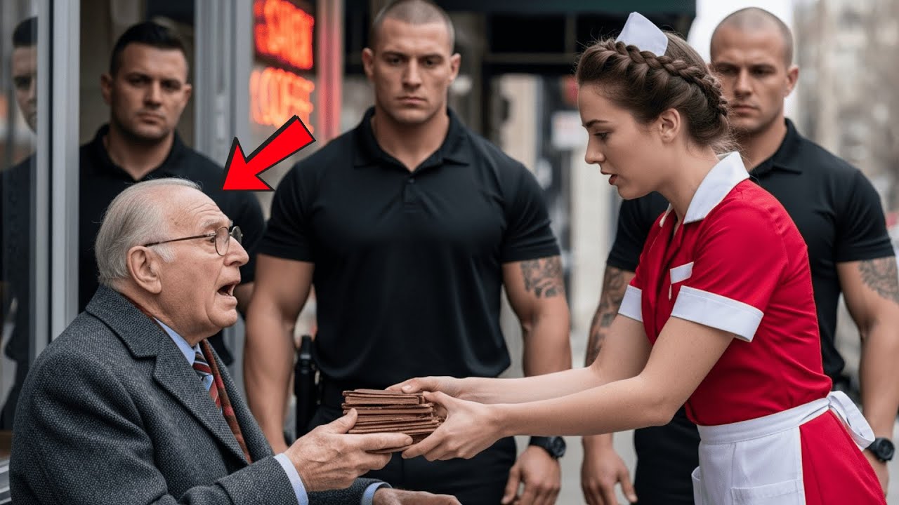 Una Cameriera Aiuta Un Vecchio Con Le Borse, Il Giorno Dopo 4 Guardie Del Corpo Entrano Nel Bar