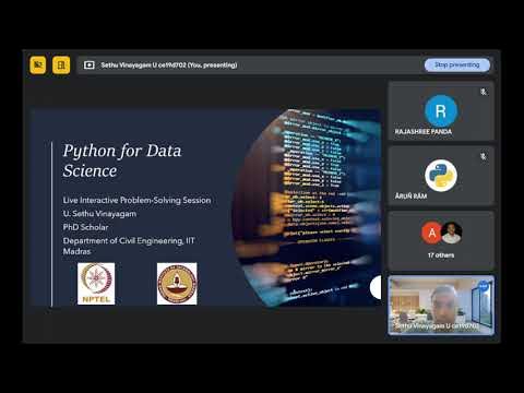 Python for Data Science - NPTEL live interactive session - Week 4 - YouTube