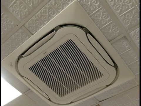 Daikin Fxfq24tvju Ductless Ceiling Cassette In Commercial Space