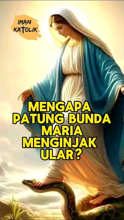 WHY DOES THE STATUE OF THE MOTHER MARY STEP ON A SNAKE? #catholic #indonesiancatholic #catholicfa...
