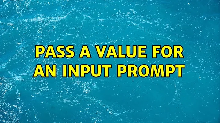 Pass a value for an input prompt