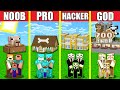 Minecraft Battle: ZOO PET SHOP HOUSE BUILD CHALLENGE - NOOB vs PRO vs HACKER vs GOD Animation STORE