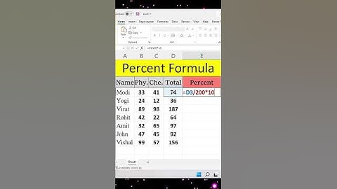 percent formula #reels #trending #youtubeshorts #skills #excel #accounting #viral