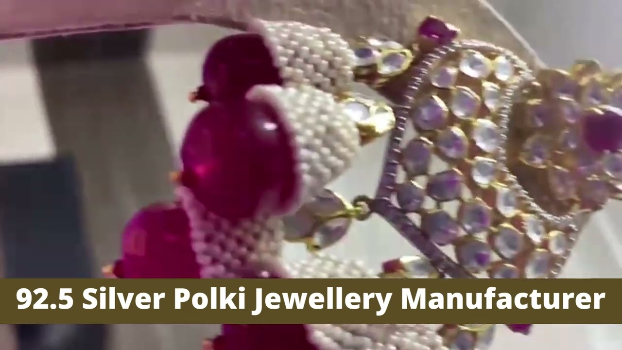 Gold Finish Moissanite Silver 925 Polki Jewellery Manufacturer & Wholesalers