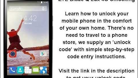 Unlock ZTE Blade Q Lux 4G - SIM Network Unlock PIN