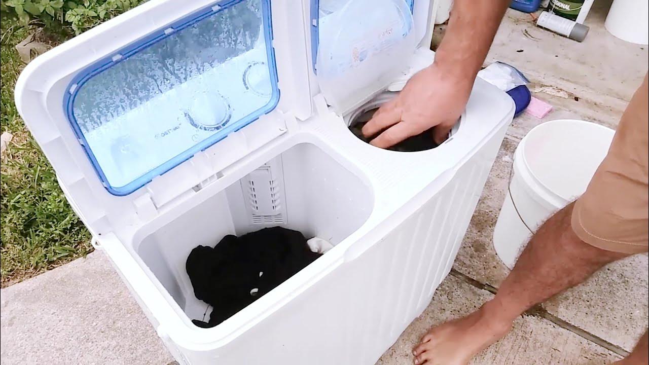 Costway Portable Mini Compact Twin Tub 20lbs Total Washing Machine