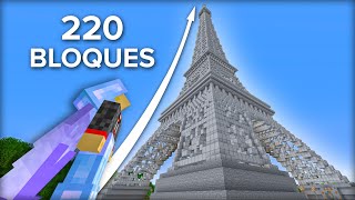 Construí una ENORME Torre Eiffel En Minecraft Survival!