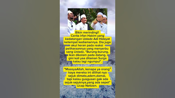 MaasyaAllah! Irfan Hakim Kedatangan Ustadz Adi Hidayat, Hewan Peliharaannya Langsung Serbu