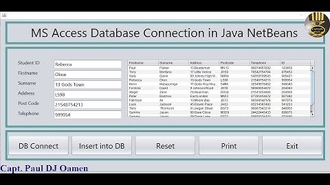 How to Create MS Access Database Connection in Java NetBeans- Part 2 of 3