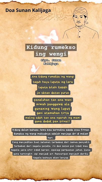 Kidung Doa Sunan Kalijaga Rumekso ing Wengi #walisongo #sunankalijaga