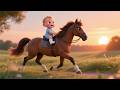 Wroom Wroom Pony Ride 🐴🚗 Fun Kids Adventure Song | Preschool Learning Video