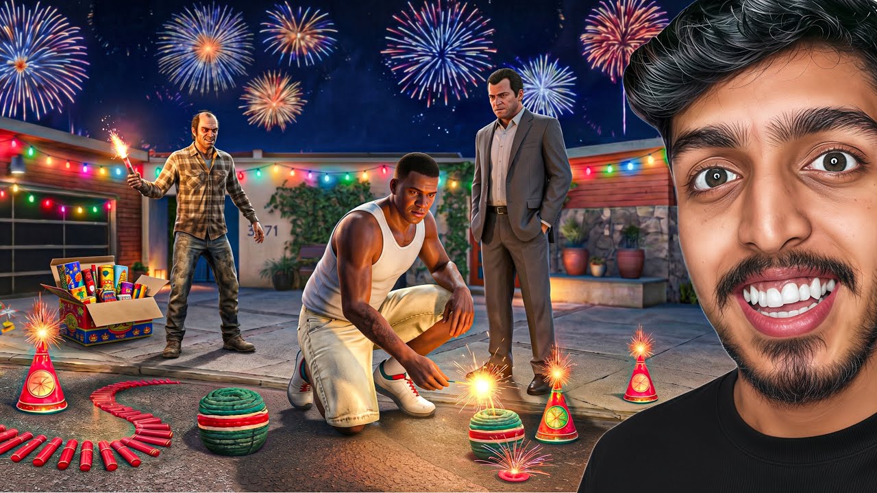 GTA 5 : I Celebrated VISHU in Franklin's House.!