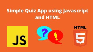 Simple Quiz App using Javascript and HTML in just 5 minutes.