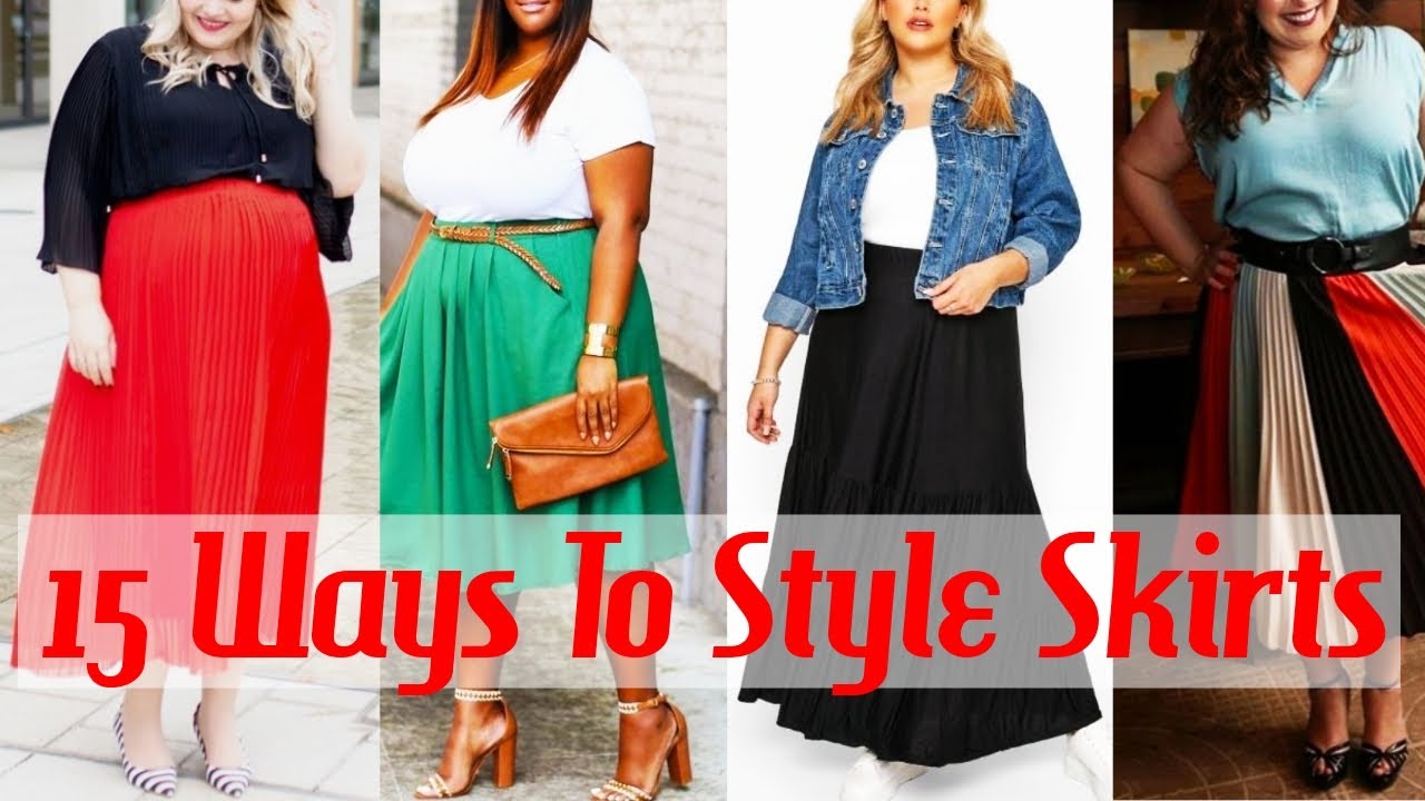 Skirt Outfit Ideas For Plus Size Women 2021, How To Style Skirt Plus Size  Women