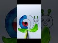 Cute Snail Coloring Art 🐌🎨 | Satisfying Color Fill #shorts