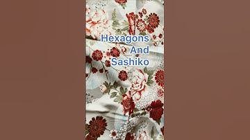 Sashiko hexagons on this quilt  #quilting #sashiko #handsewing