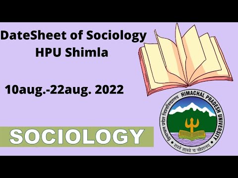 DateSheet of MA Sociology 2022 HPU