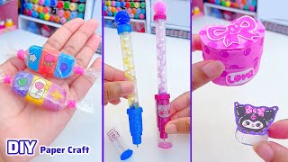 DIY pen decoration idea / Craft with paper / miniature craft / paper ring / art and craft #shorts