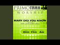 Mary Did You Know (High Key: Am) (Performance Backing Track)