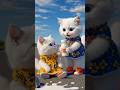 Kitten Dance with Milk ♥️ Cute Cats #Meowvs #cat #ai #funny