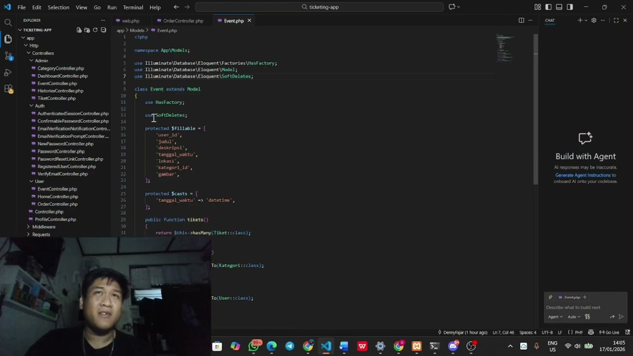Presentasi TicketingApp Bimbingan Karir/Denny Fajar_A11.2022.14084_D2A Siang (WebDev) TicketingApp