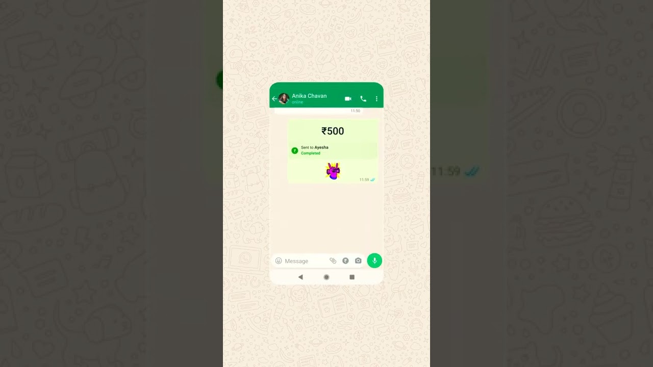 send money through WhatsApp