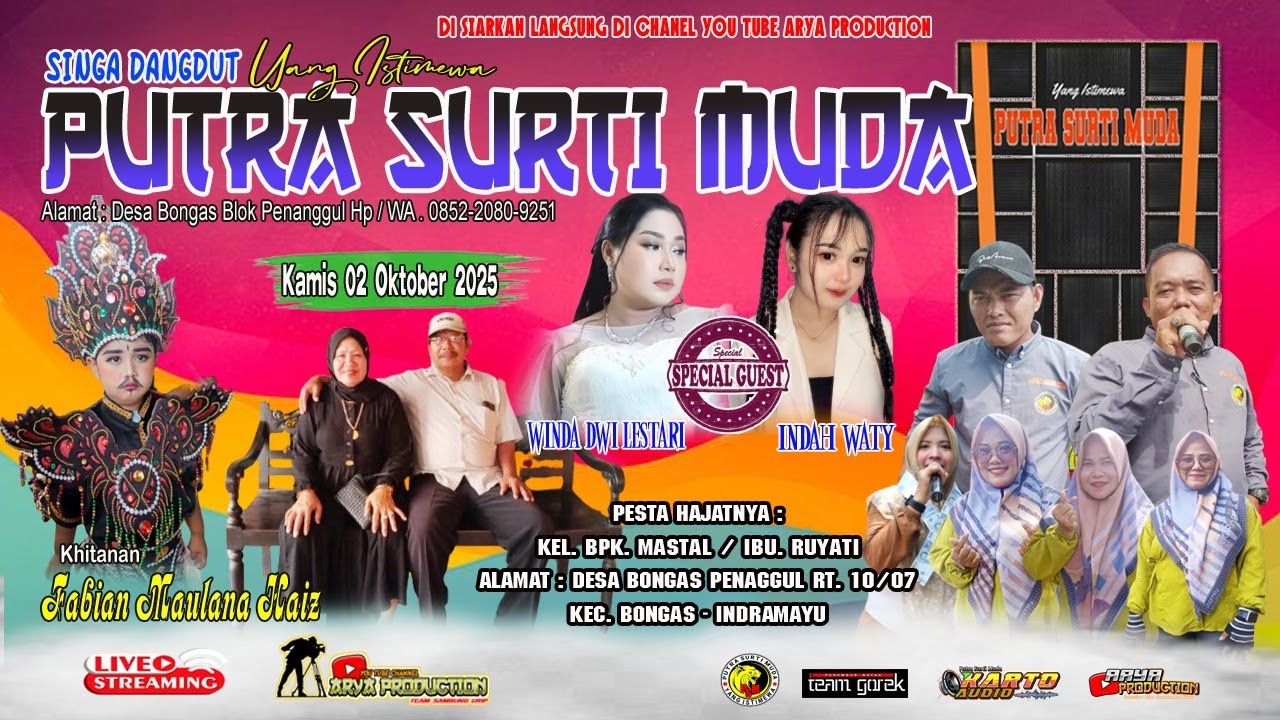 🔴 📡LIVE STREAMING ❗ SINGA DANGDUT ❗PUTRA SURTI MUDA❗KAMIS 02 OKTOBER 2025 ❗BONGAS PENANGGUL-IM
