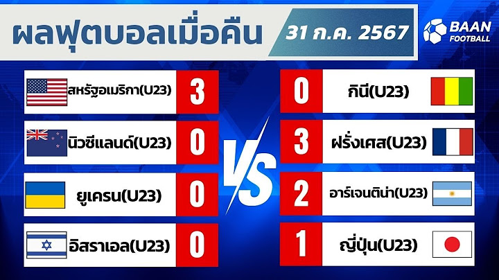 ผลบอลเมื่อคืน เช้าวันที่ 31 ก.ค 2567 l โอลิมปิก2024 l อเมริกา l ฝรั่งเศส l ญี่ปุ่น lโดยBaan.Football