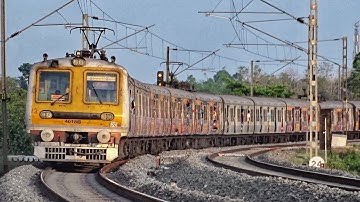 Super Speedy Aerodynamic Headed Fast EMU Train Negotiating Huge Curve Back to Back | Eastern Railway