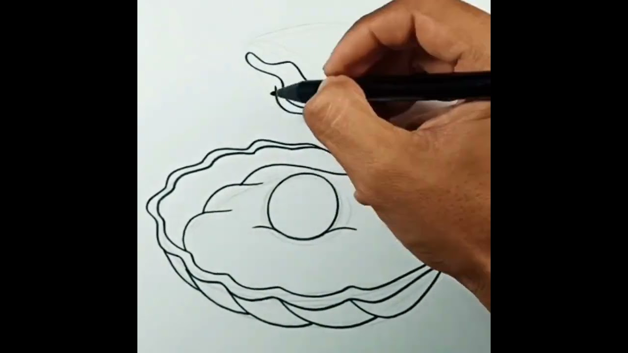 Easy Drawing Oyster with Pearl 