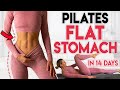 Pilates flat stomach in 14 days  belly fat burn  5 min workout