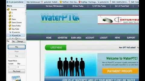 how to use water ptc imacros script