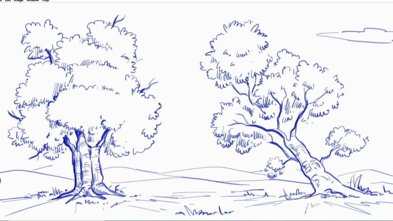 Details 100 tree background drawing