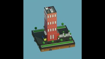 Blender 2.9 | Low Poly Isometric Building