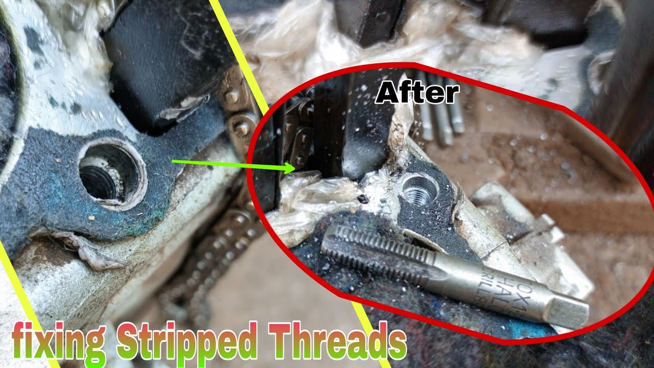 Fix Engine Block Stripped Blots With New Threads tapsanddies lathe