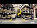 Combi cseries with guided aisle and telescopic forks  4 way multidirectional forklift