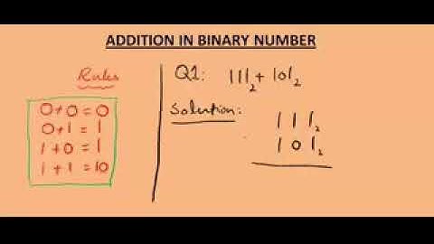 ADDITION IN BINARY NUMBERS IN URDU AND HINDI