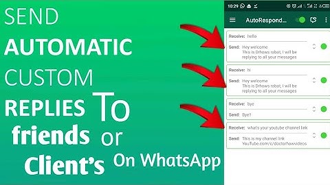 How to setup auto reply on any Whatsapp version
