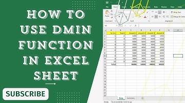 How To Use Dmin Function In Excel Sheet