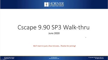 Cscape 9.90 SP3 Walk through