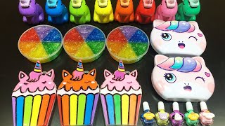 Learn Colors With Unicorn !!! Mixing All My Slime !! Slime Smoothie 2232